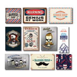 Imagem de Kit 10 Placas Decorativas Mdf Barbearia Barber Shop