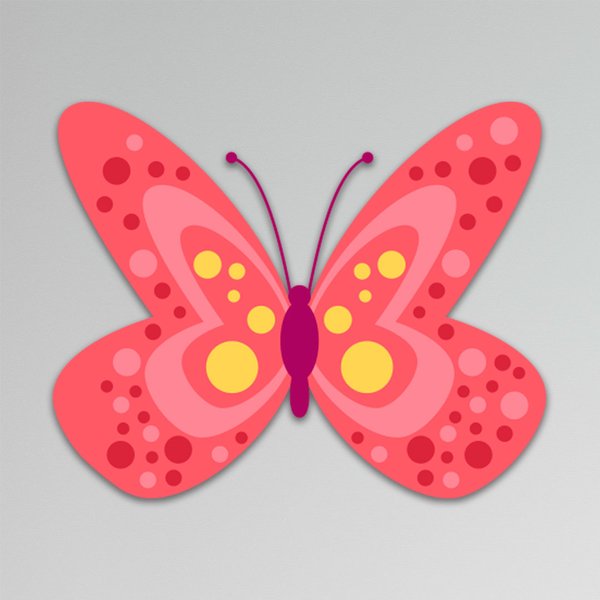 Placa Decorativa Infantil Menina Borboleta Recorte 30x23 cm