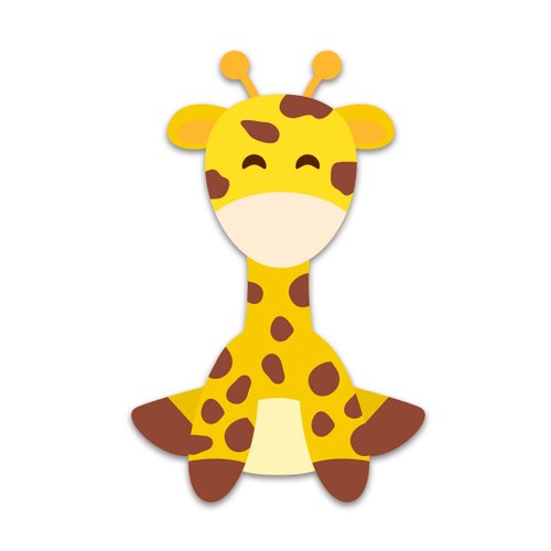 Placa Decorativa Infantil Animal Girafa Baby Recorte 30x20cm