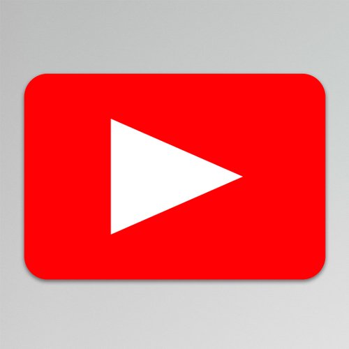 Placa Decorativa Video Youtube Recorte 25x17 cm
