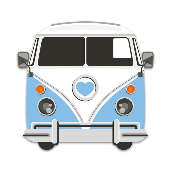 Placa Decorativa Infantil Kombi Carro Menino Recorte 25x23cm