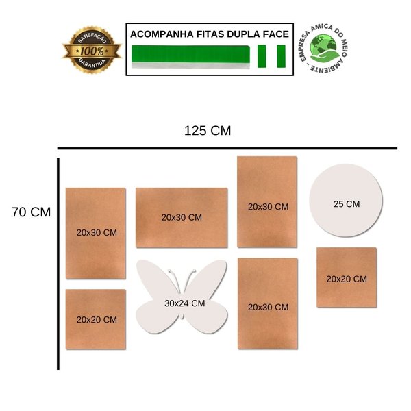 Kit 8 Placas Quadros Decorativos Infantil Menina Princesa