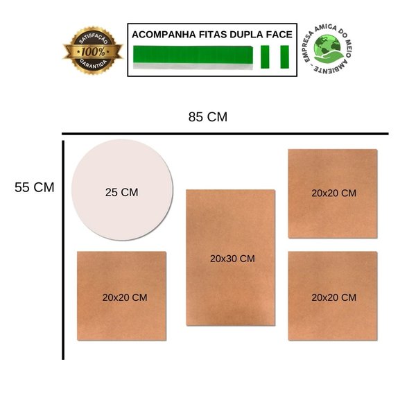 Kit 5 Placas Quadros Decorativos Infantil Menina Frases