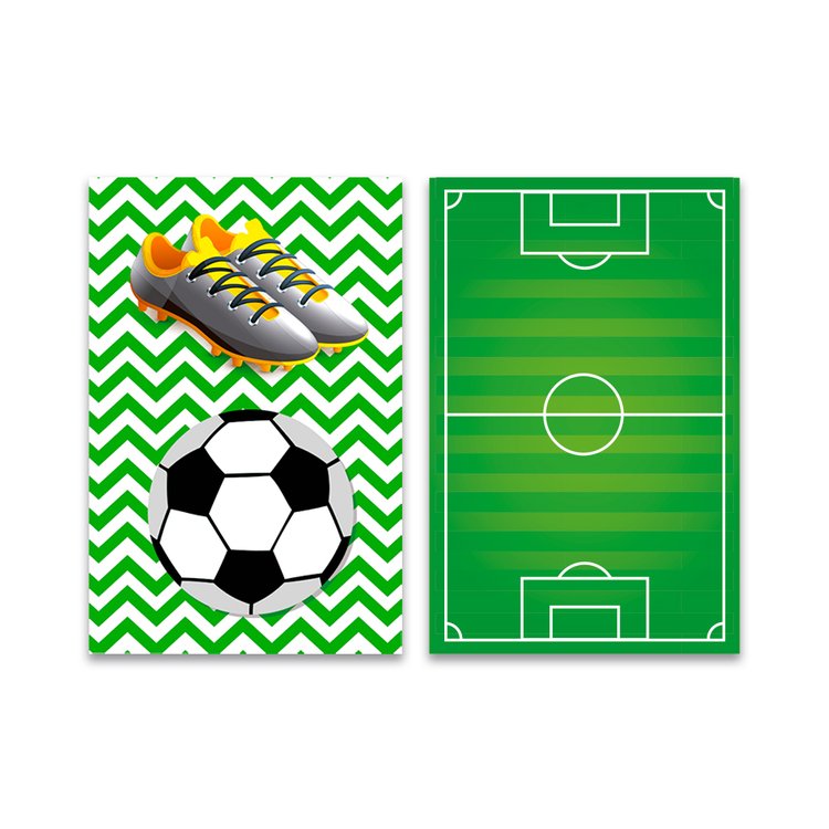 Kit 2 Placas Quadros Infantil Futebol Bola Mdf 20x30 cm