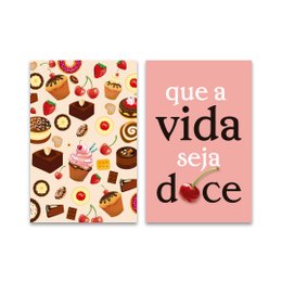 Imagem de Kit 2 Placas Quadros Infantil Menina Frases Mdf 20x30 cm