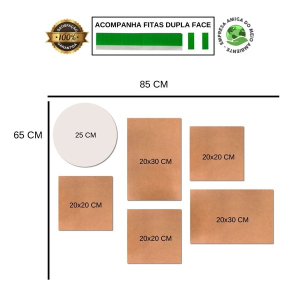 Kit 6 Placas Quadros Decorativo Infantil Futebol Bola Menino