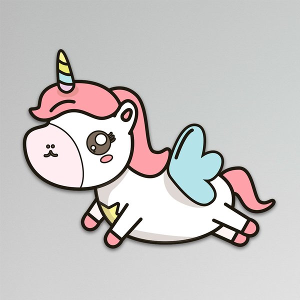 Placa Decorativa Infantil Menina Unicornio Recorte 30x23 cm