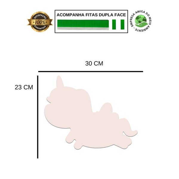 Placa Decorativa Infantil Menina Unicornio Recorte 30x23 cm