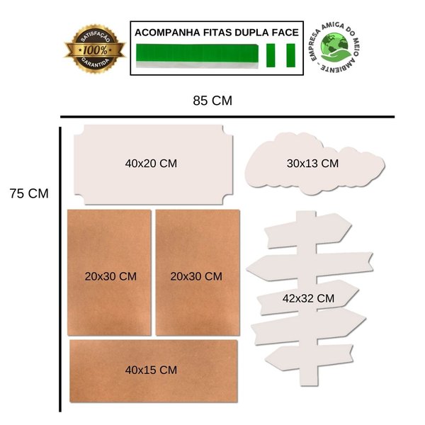 Kit 6 Placas Decorativas Cervejas Boteco Churrasco Seta