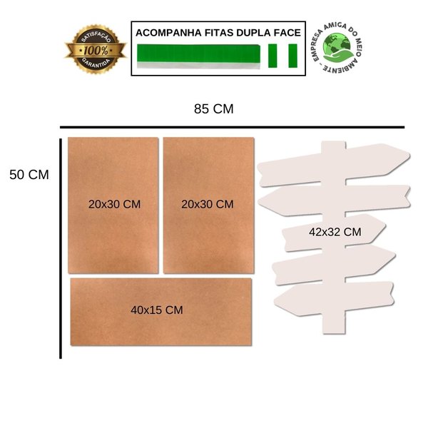 Kit 4 Placas Decorativas Bebidas Frases Bar Boteco Seta