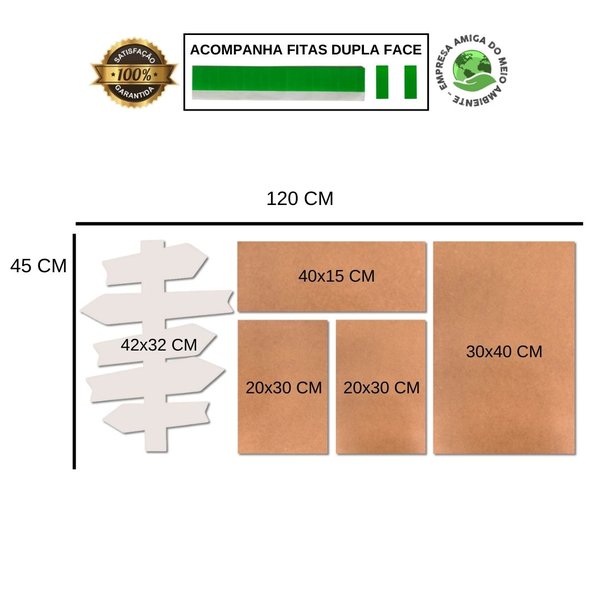 Kit 5 Placas Decorativas Cervejas Frases Churrasco Seta
