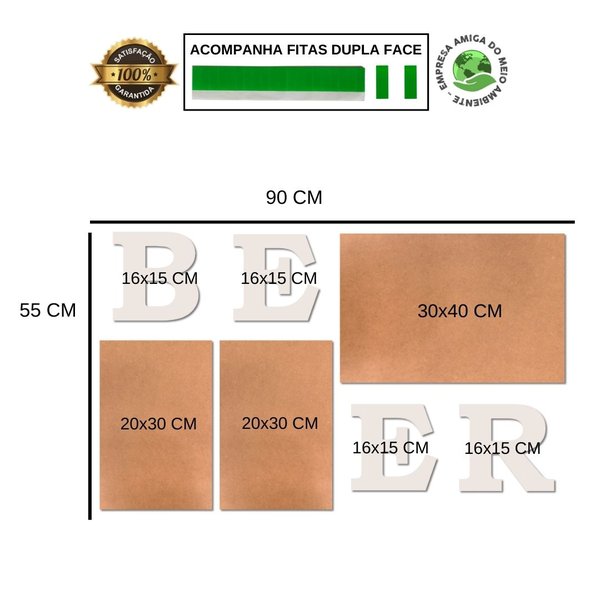 Kit 3 Placas Decorativas Cervejas Bebida Duff C/ Letras BEER