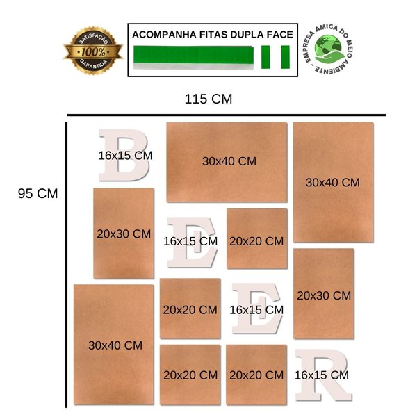 Kit 9 Placas Decorativas Bebidas Cervejas C/ Letras BEER