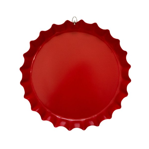 Placa Tampa de Garrafa Decorativa 35 cm Coca Cola