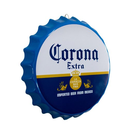 Placa Tampa de Garrafa Decorativa 35 cm Corona