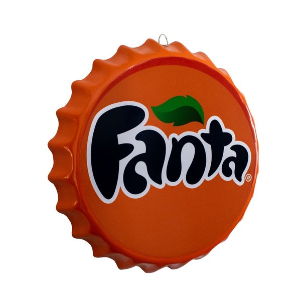 Placa Tampa de Garrafa Decorativa 35 cm Fanta