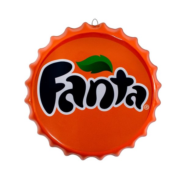Placa Tampa de Garrafa Decorativa 35 cm Fanta