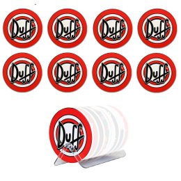 Imagem de Kit 8 Bolachas Porta Copos Duff Em Plástico Com Suporte