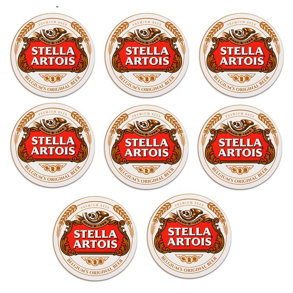Kit 8 Bolachas Porta Copos Stella Em Plástico Com Suporte