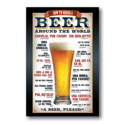 Placa Decorativa Beer Cervejas Frase 20x30 cm