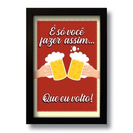 Imagem de Quadro Decorativo Frase Cerveja Divertida  33x43 cm