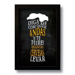 Imagem de Quadro Decorativo Frase Cerveja  33x43 cm