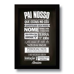 Imagem de Quadro Decorativo Frase Oração do Pai Nosso 33x43 cm