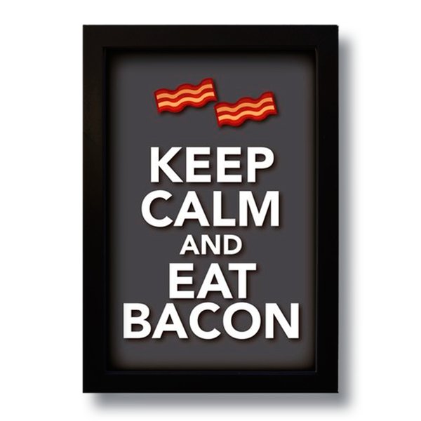 Quadro Decorativo Frase Bacon Para Cozinha  33x43 cm