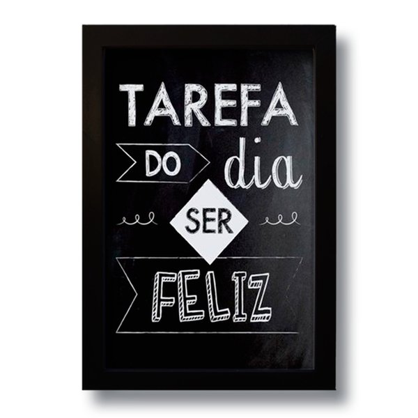 Quadro Decorativo Frase Motivacional Tarefa Do Dia  33x43 cm
