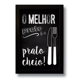 Imagem de Quadro Decorativo Frase O Melhor Prato Para Cozinha 33x43 cm