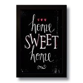 Quadro Decorativo Frase Home Sweet Home  33x43 cm