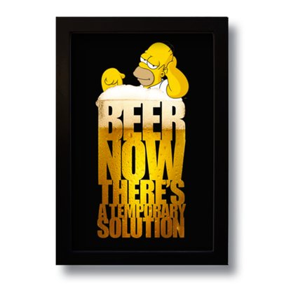 Quadro Decorativo Simpson Beer  33x43 cm