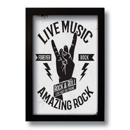 Imagem de Quadro Decorativo Música Rock  33x43 cm