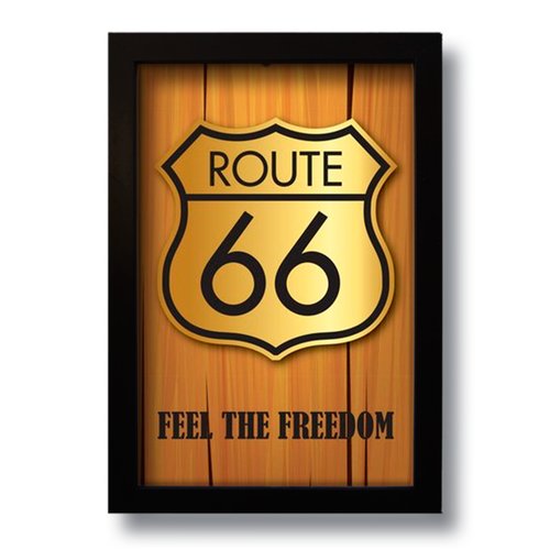 Quadro Decorativo Route 66 Freedom  33x43 cm