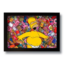 Imagem de Quadro Decorativo Homer Simpson Beer  33x43 cm