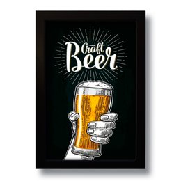 Imagem de Quadro Decorativo Cerveja Craft Beer Vintage  33x43 cm