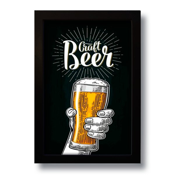 Quadro Decorativo Cerveja Craft Beer Vintage  33x43 cm