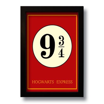 Quadro Decorativo Harry Potter Geek Platform  33x43 cm