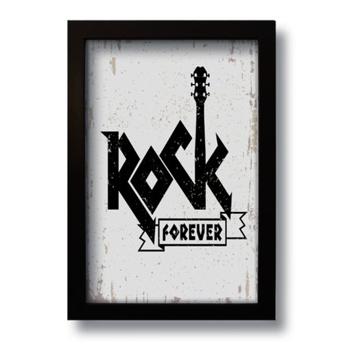 Quadro Decorativo Música Rock Forever  33x43 cm