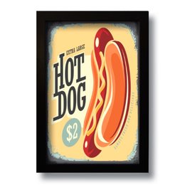 Imagem de Quadro Decorativo Hot Dog Vintage Cozinha  33x43 cm