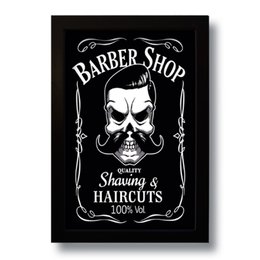 Imagem de Quadro Decorativo Barbearia Barber Shop Vintage  33x43 cm