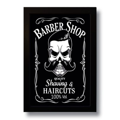 Quadro Decorativo Barbearia Barber Shop Vintage  33x43 cm