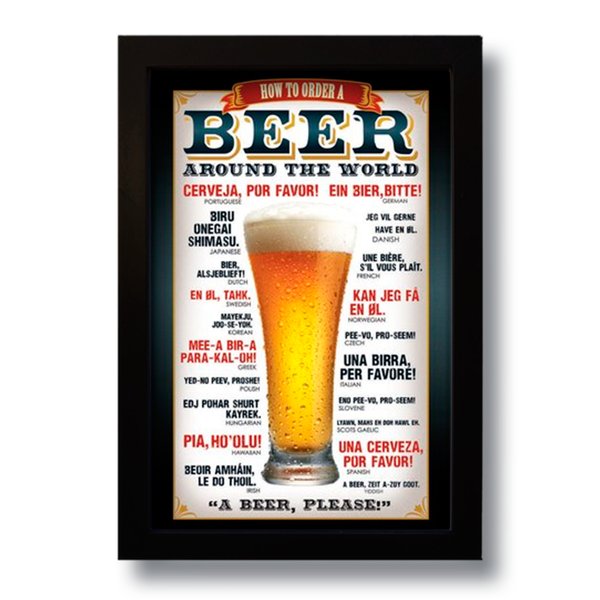 Quadro Decorativo Bebida Around The World  33x43 cm