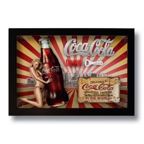 Quadro Decorativo Coca Cola Retrô  33x43 cm