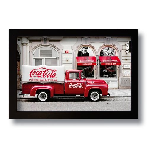 Quadro Decorativo Caminhão Coca Cola  33x43 cm