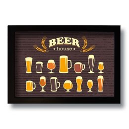 Imagem de Quadro Decorativo Vintage Beer House  33x43 cm