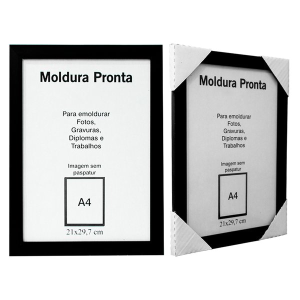 Moldura Quadro A4 21x30cm Certificado Diploma Com Vidro