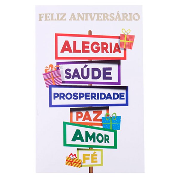 Cartão Desejos de Feliz Aniversário