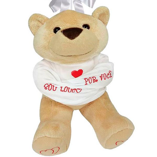 Balão Eu Te Amo e Urso "Louco por Você"