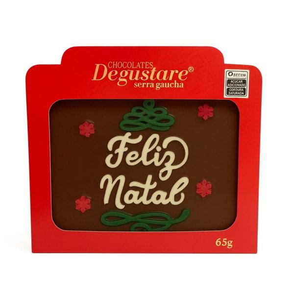 Placa de Chocolate Feliz Natal